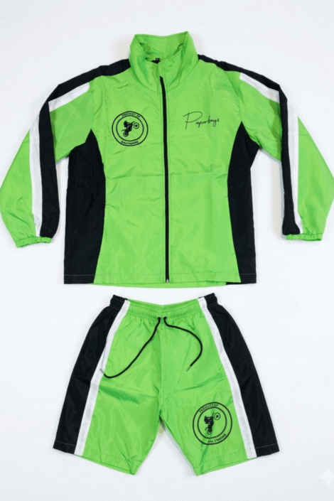 Paperboy$ windbreaker short set
